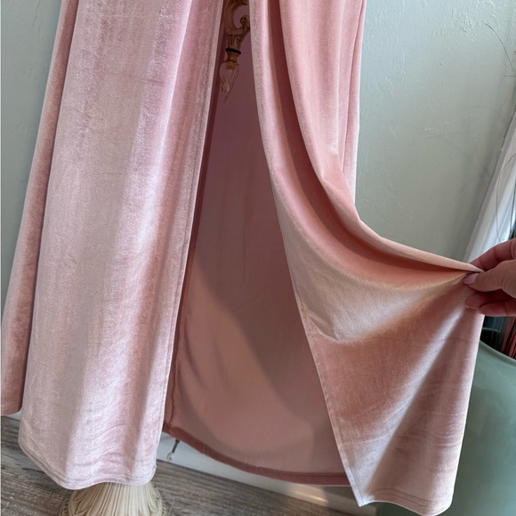 TOBI rose velvet twist front deep plunge maxi dress S NWT - Picture 6 of 12